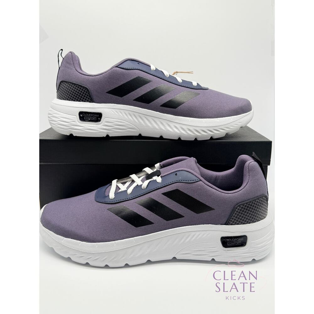 Adidas Cloudfoam Comfy LE 3 Violet/Navy/Black Men's 10.5 / UK 10 NIB - Picture 3 of 5